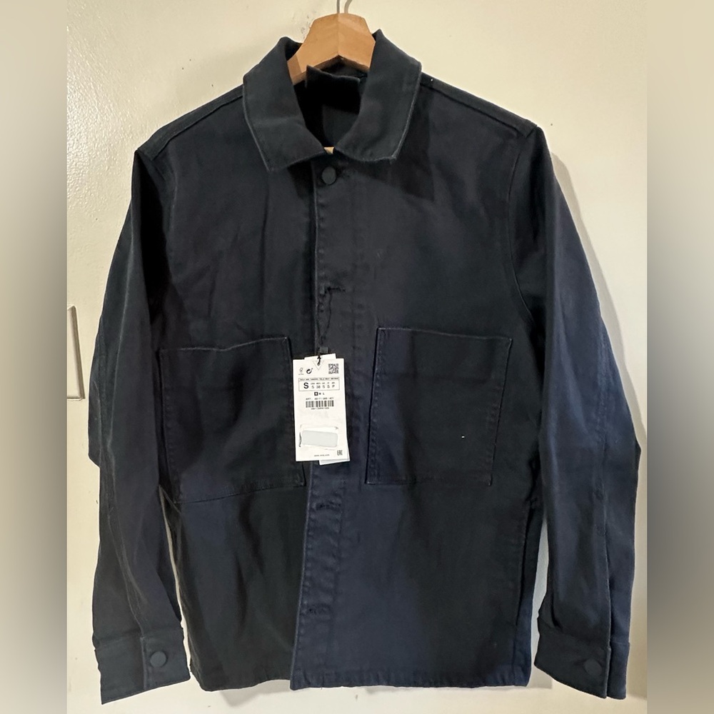 Zara Men's Dark Gray Shirt Jacket